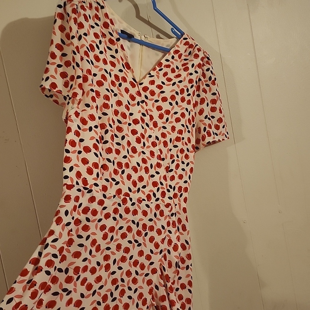 Talbots Red and White Floral Midi Dress - Picture 11 of 16